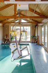 Ceiling motor as pool lift ; Pool lift chair - Handi-Rehab Patient lift hoist