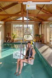 Ceiling motor as pool lift ; Pool lift chair - Handi-Rehab Patient lift hoist