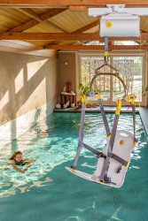 Ceiling motor as pool lift ; Pool lift chair - Handi-Rehab Patient lift hoist
