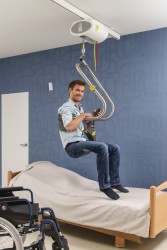 Ceiling hoist - with motor fixed on the rail ; Handi-Move Body Support® - Handi-Rehab Patient lift hoist