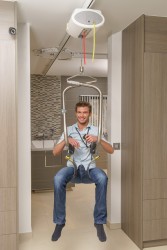 Ceiling hoist - with motor fixed on the rail ; Handi-Move Body Support® - Handi-Rehab Patient lift hoist