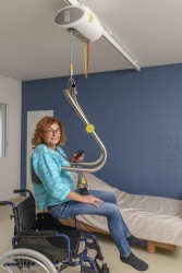 Ceiling hoist - with motor fixed on the rail ; Handi-Move Body Support® - Handi-Rehab Patient lift hoist